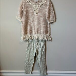 Peaches n’ cream girls 2 piece crocheted set size 3T